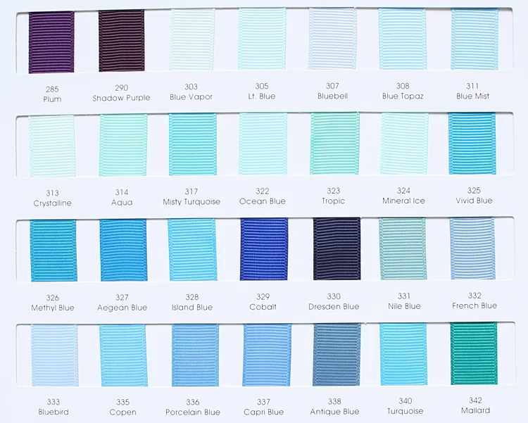 grosgrain ribbon color book