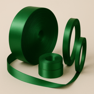 green satin ribbon
