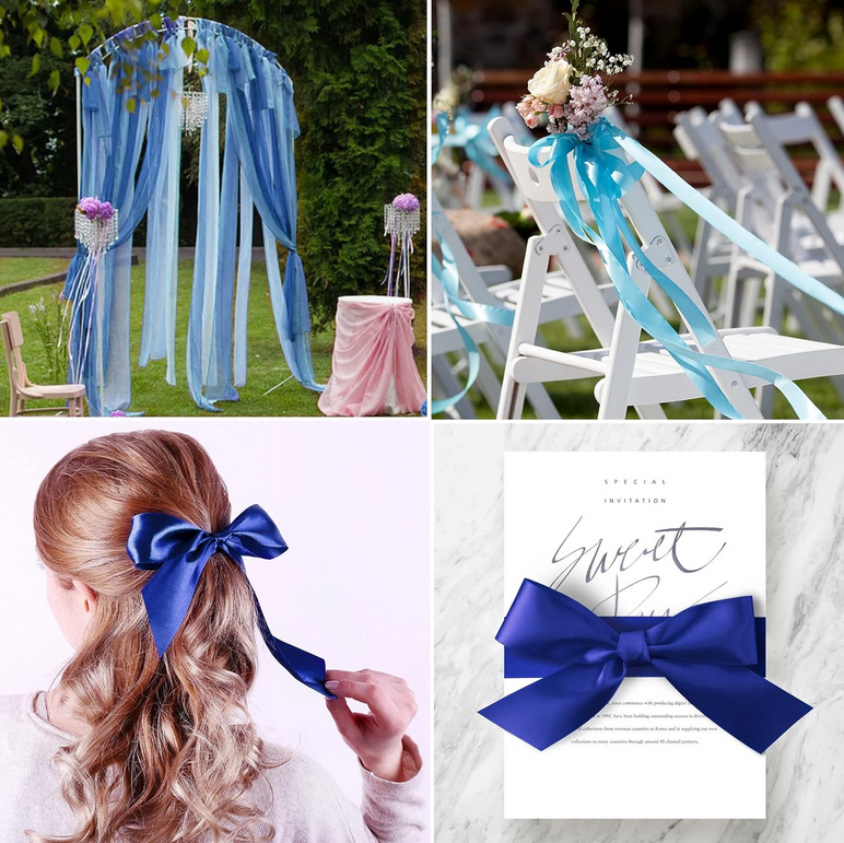 navy satin ribbon