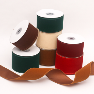 2 inch wired velvet ribbon