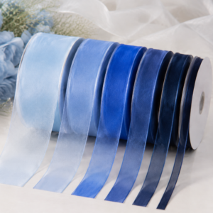 blue organza ribbon