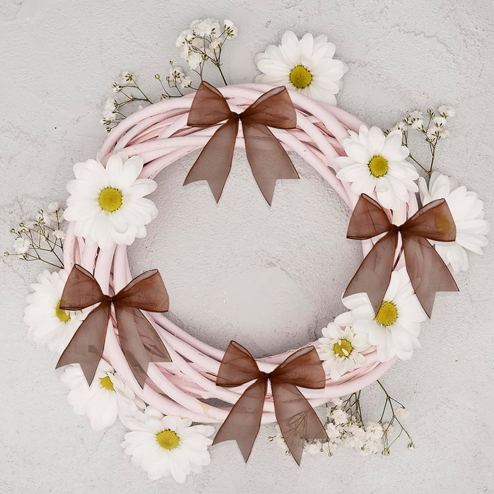 brown organza ribbon for Wreath Bow