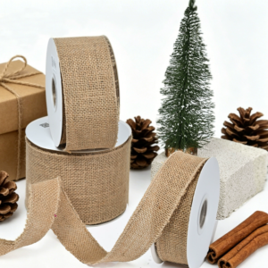 burlap wired ribbon