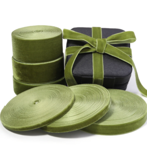 moss green velvet ribbon