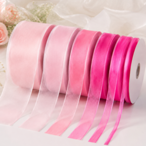 pink organza ribbon