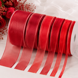 red organza ribbon