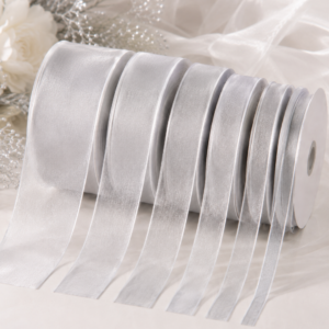 silver organza ribbon