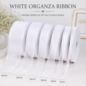 white organza ribbon