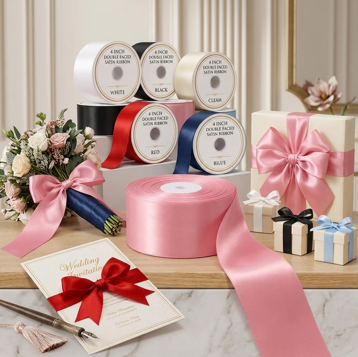 4 inch satin ribbon