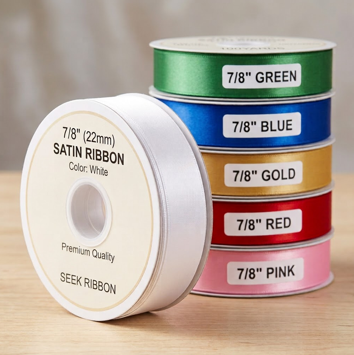 7/8 inch double faced satin ribbon