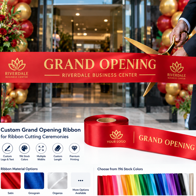 Custom Grand Opening Ribbon for Ribbon Cutting