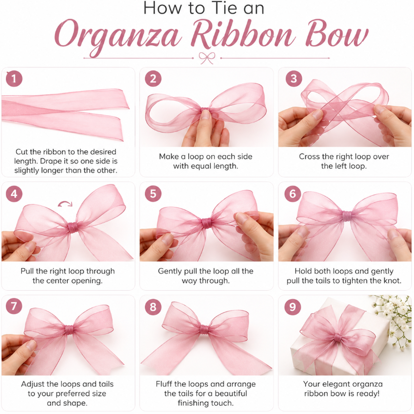 How to Tie an Organza Ribbon Bow