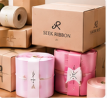 Finished personalized ribbon packaging and delivery