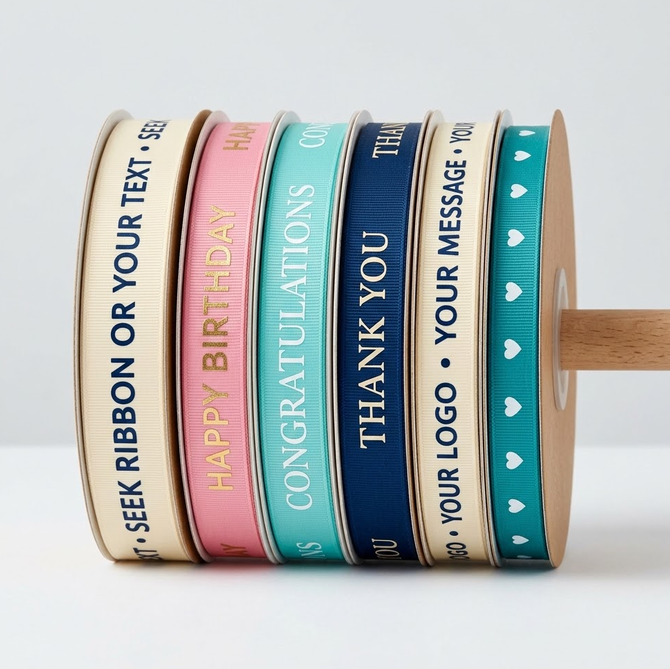 custom ribbon with text