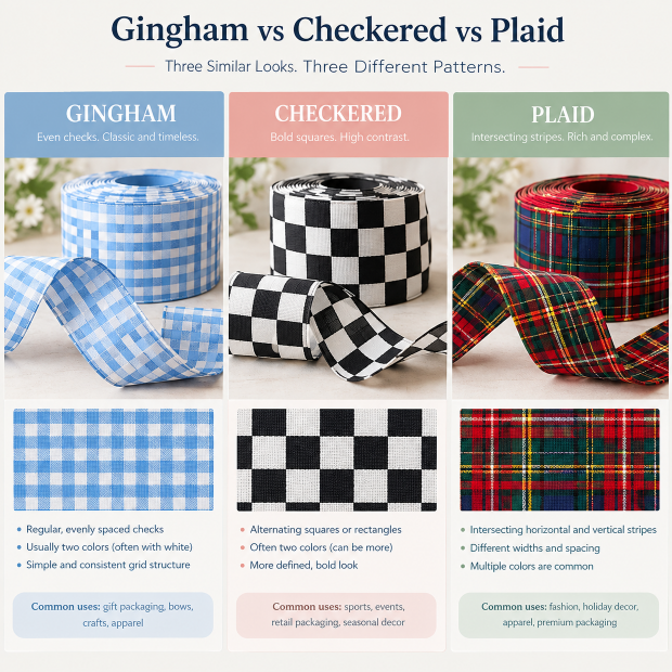 gingham vs checkered vs plaid