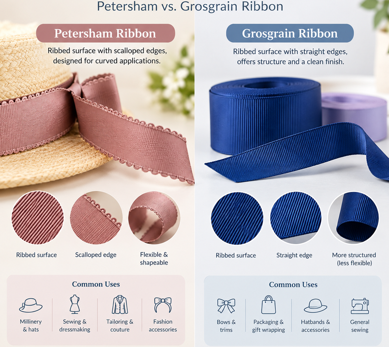 petersham vs grosgrain ribbon