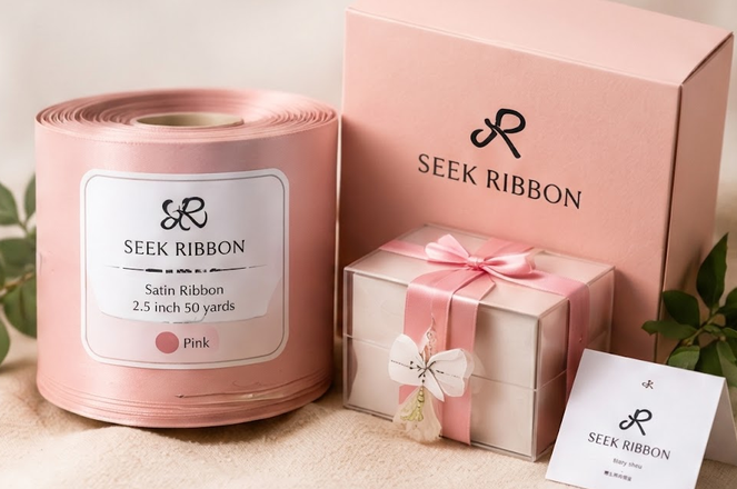 Custom packaging for personalized ribbon rolls