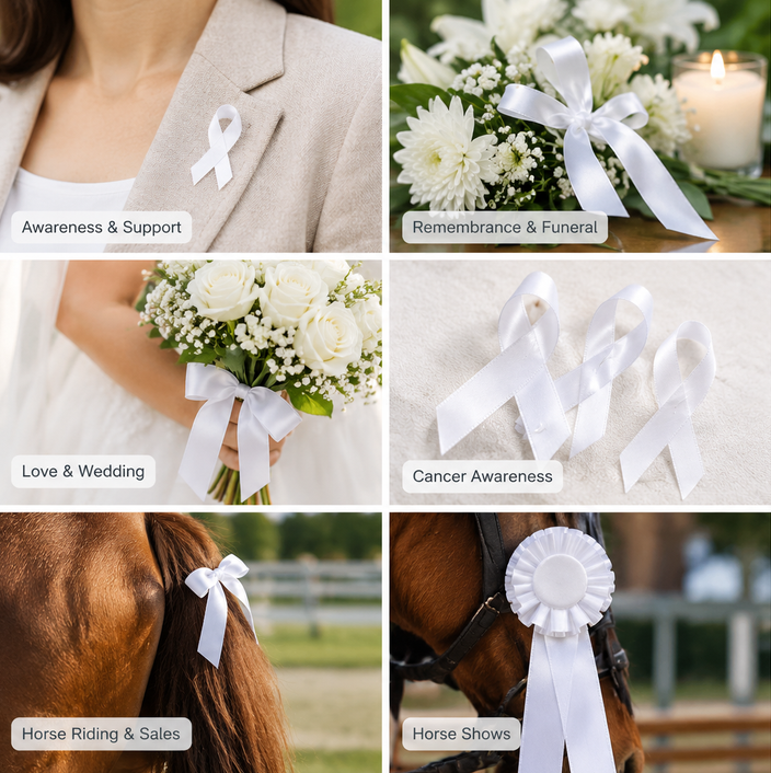 what does a white ribbon mean