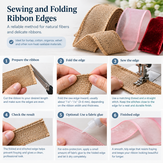 How to Keep Burlap Ribbon from Fraying